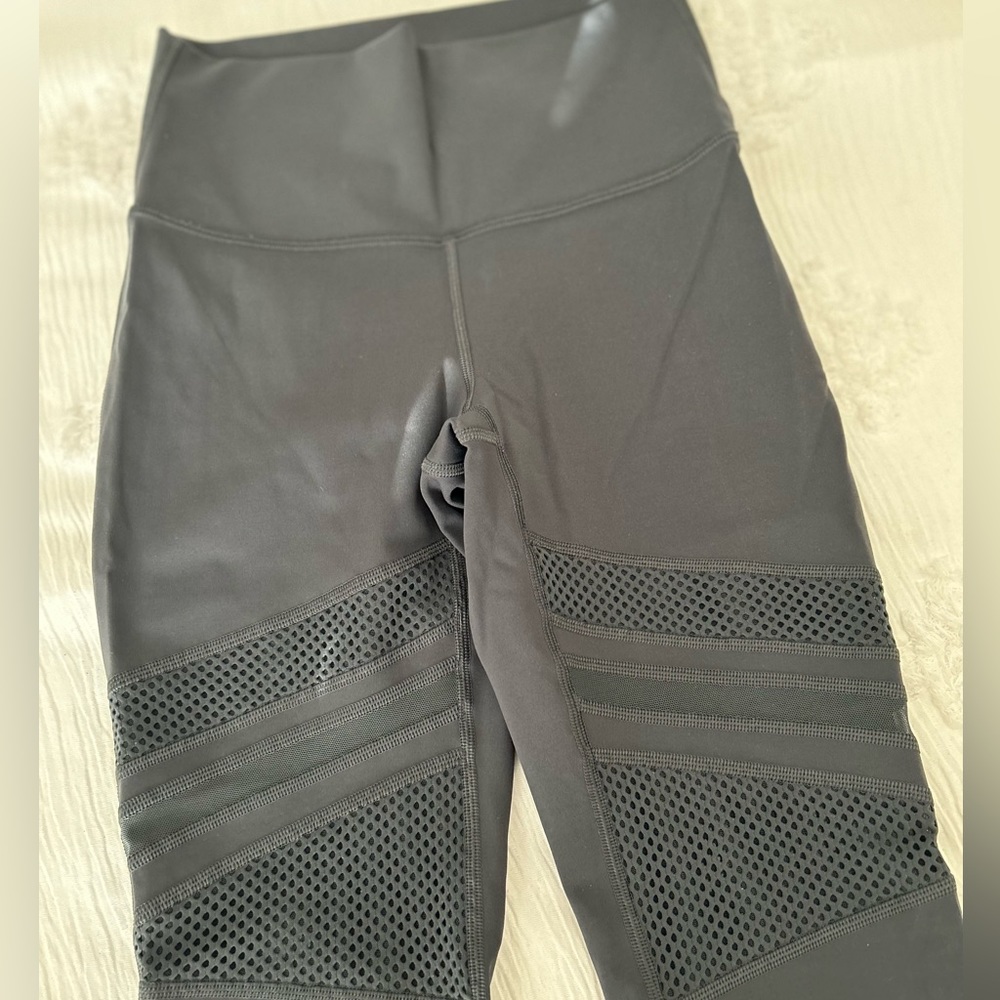 LuLuLemon Mesh Leggings Dark Gray size 4 length 27